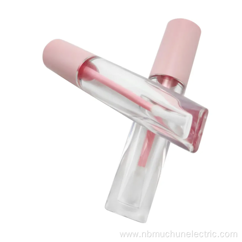 pink clear transparent lipgloss tubes